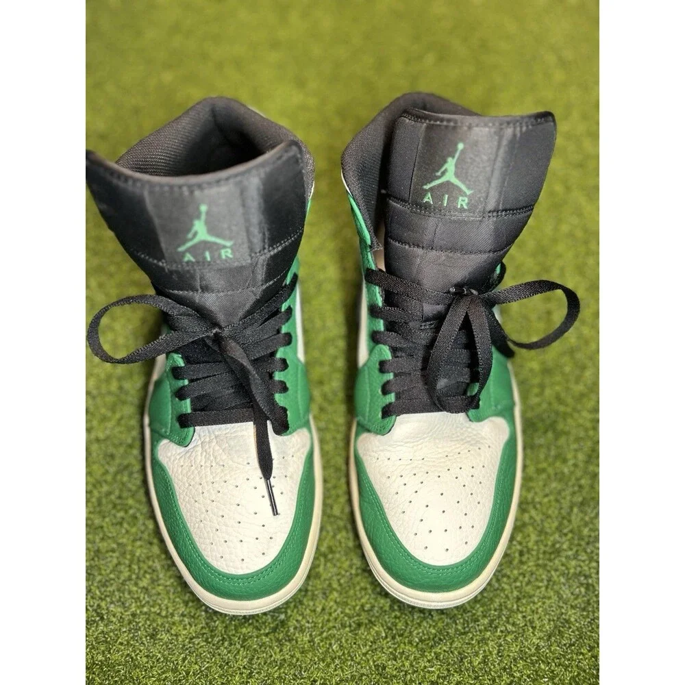 Air Jordan 1 Mid Pine Green 2018 Men’s Shoes Sneakers Size 13 852542-301 EUC